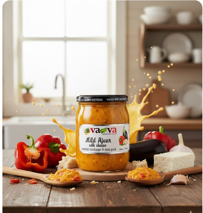 Va-Va Ajvar Roasted Red Pepper Spread with Cheese 520 g (18.3 oz)