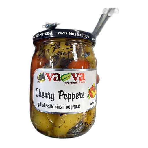 Va-Va Grilled Mediterranean Hot Cherry Peppers, Macedonian Style 490g (17.3oz) | HE gallery 834839001194 #2