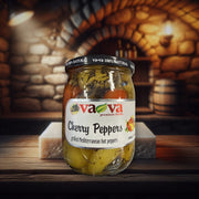 Va-va Premium Foods Cherry Peppers Grilled Mediterranean Hot Peppers, Cherry Peppers 490 g — authentic pantry from United Sta