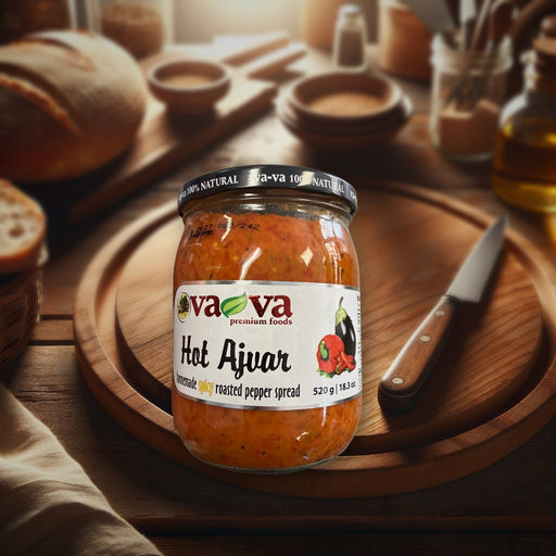 Va-va Premium Foods Hot Ajvar 520 g — authentic pantry from United States | Hamilton Euromarket