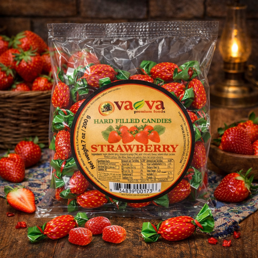Va Va Hard Filled Strawberry Candy 200g — authentic snack from Serbia | Hamilton Euromarket