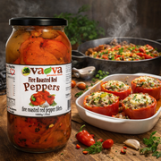 Va-Va Fire Roasted Red Peppers 1000 g — authentic pantry from North Macedonia | Hamilton Euromarket