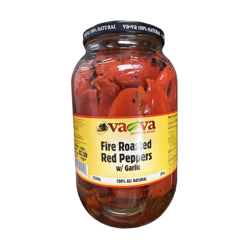 Va-Va VaVa Fire Roasted Red Peppers with Garlic 2350 g | Hamilton Euromarket