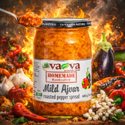 Va-Va Home Made Ajvar Mild Roasted Pepper Spread 680 g — authentic pantry from North Macedonia | Hamilton Euromarket
