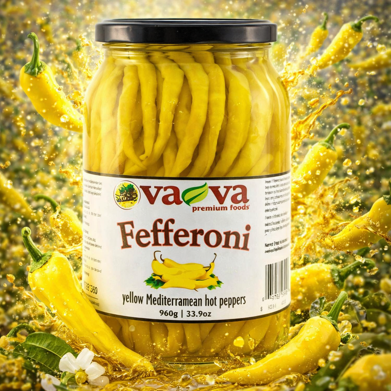 Va-Va Yellow Fefferoni Hot Peppers 960 g