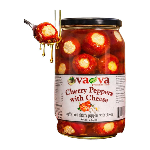 Va-Va Red Cherry Peppers Stuffed with Cheese 960 g (33.9 oz) | Hamilton Euromarket