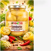 Va-Va Somborka Peppers Stuffed with Cabbage 1600 g (56.4 oz) — authentic pantry from North Macedonia | Hamilton Euromarket