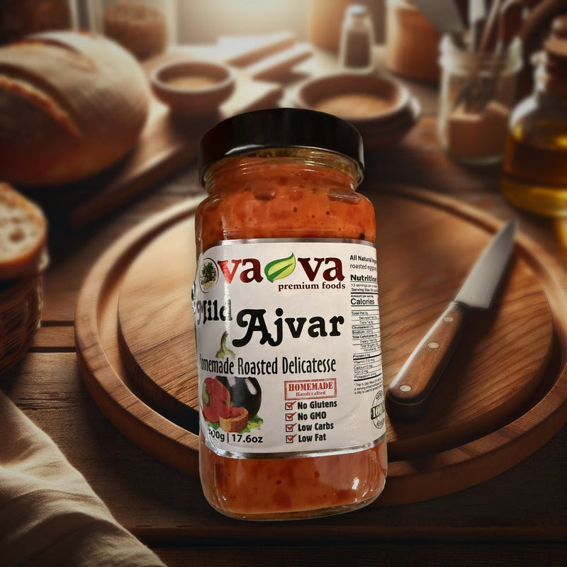 Va Va Premium Foods Mild Ajvar Homemade Roasted Delicatesse 500g — authentic pantry from N. Macedonia | Hamilton Euromarket