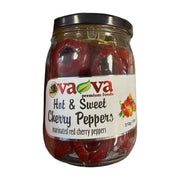 Va-va Premium Foods Hot & Sweet Cherry Peppers Marinated Red Cherry Peppers 510g | Hamilton Euromarket