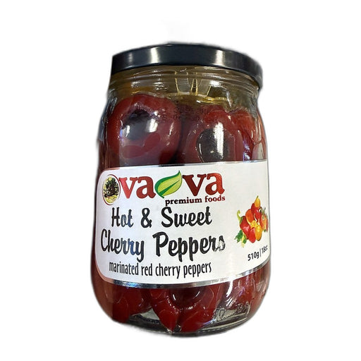 Va-Va Hot & Sweet Marinated Red Cherry Peppers, Macedonian Style 510g (1.1lb) | HE gallery 834839005611 #2