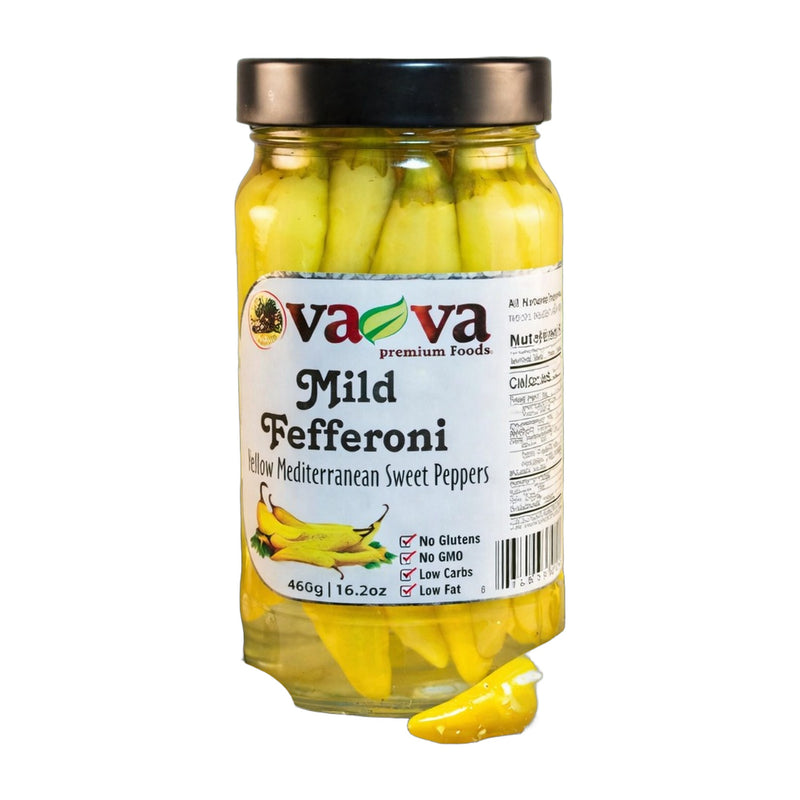 Va-Va Mild Yellow Fefferoni Peppers 460 g (Square Jar) | Hamilton Euromarket