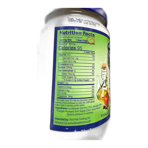 Balkan Farms Gourmet Light Mayonnaise Posni, Serbian Style 650g (1.4lb) | HE gallery 834839010134 #2