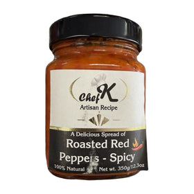 Chef K Artisan Recipe Roasted Red Peppers Spicy Spread, Macedonian Ajvar 350g (12.3oz)