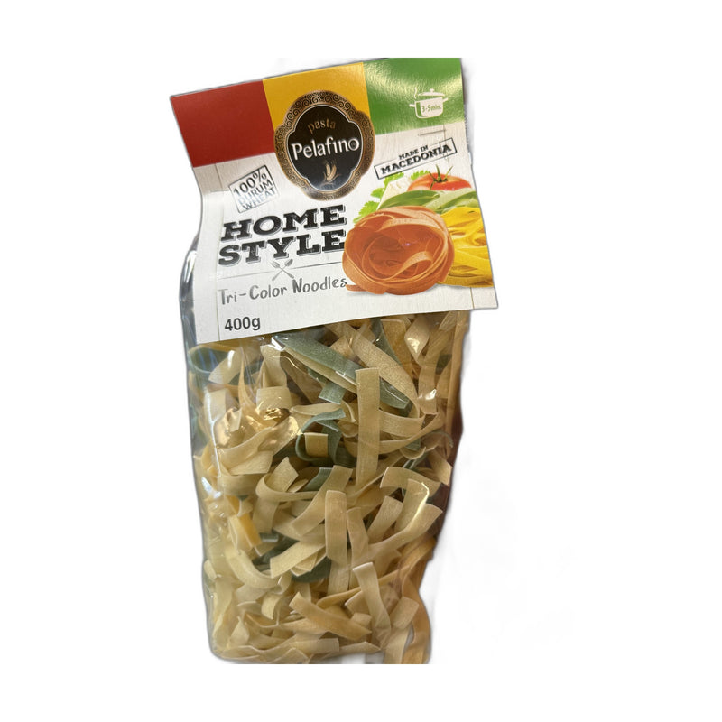Pelafino Pasta Home Style Tri-Color Noodles 400g | Hamilton Euromarket