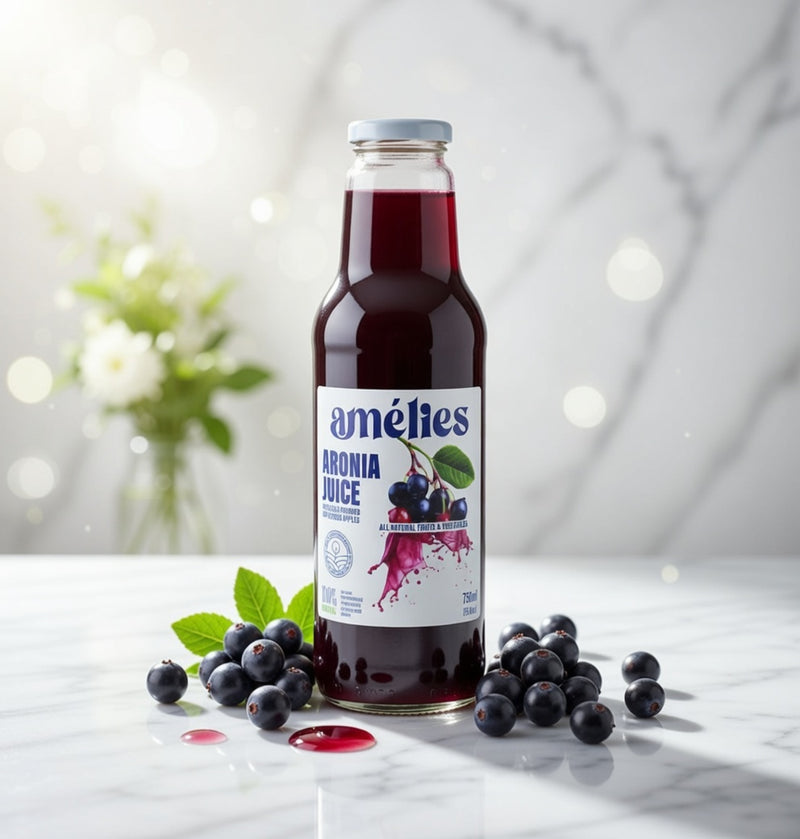 Amelies Aronia Juice with Cold Pressed Unfiltered Apples 750 ml