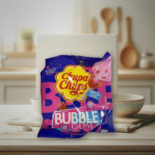 Chupa Chups Bubble Gum Lollipops 7x12g — authentic snack from Spain | Hamilton Euromarket