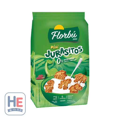 Florbu Mini Dinosaurs 0% Added Sugar Biscuits 400g (14.1oz) | HE hero 8411414013258