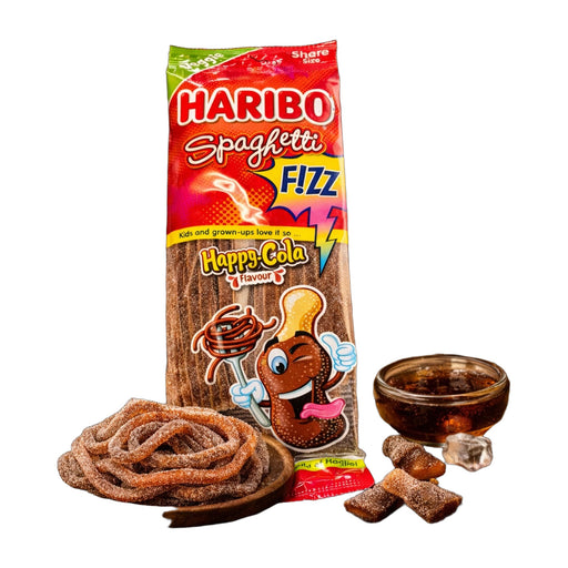 Haribo Spaghetti Fizz Happy Cola Sour Gummy Candy 200 g | Hamilton Euromarket