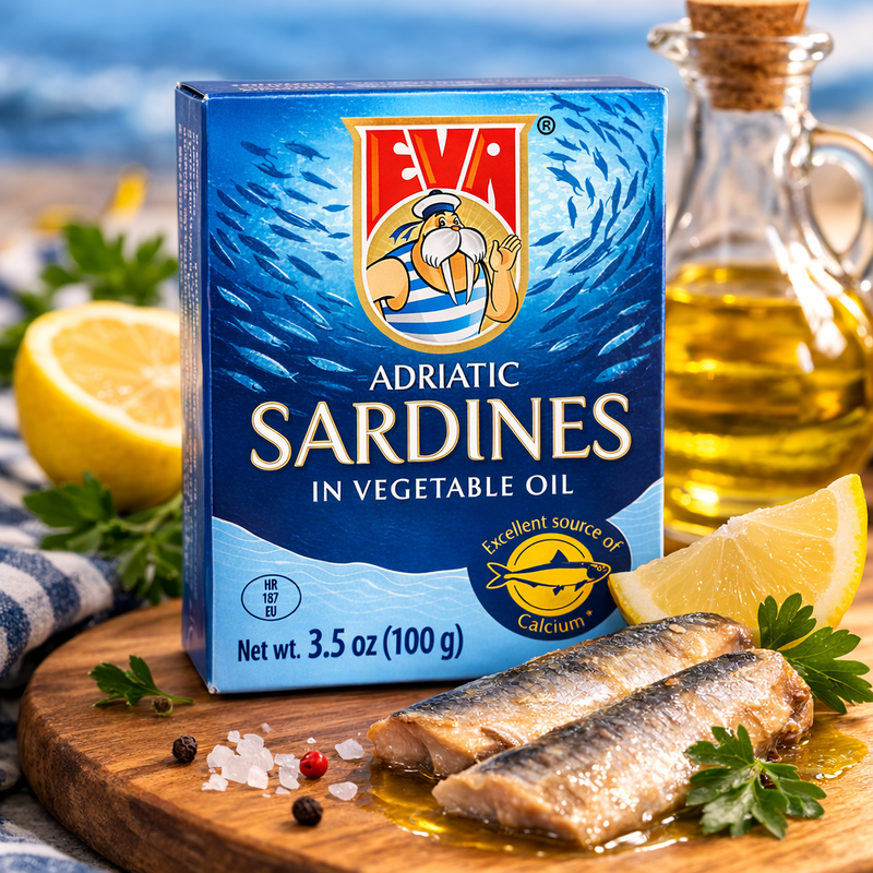 EVA Adriatic Sardines in Vegetable Oil 100 g