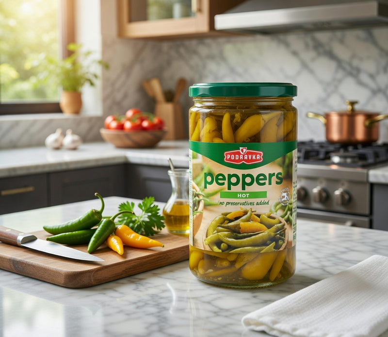 Podravka Hot Pickled Peppers Jar