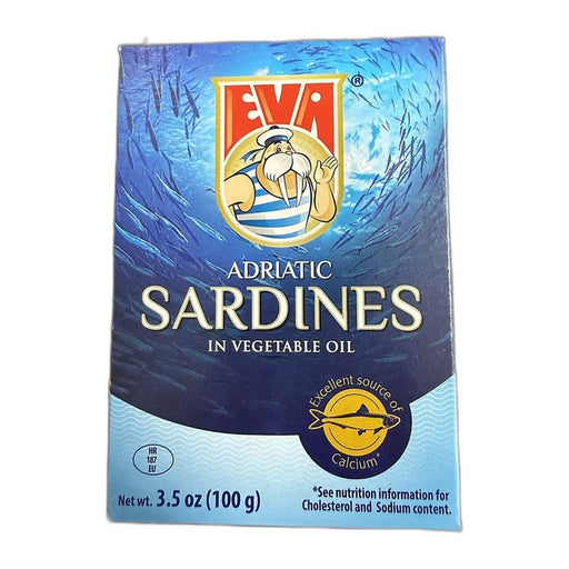 Eva Adriatic Sardines in Vegetable Oil 100g (3.5oz) | HE gallery 842826000938 #2