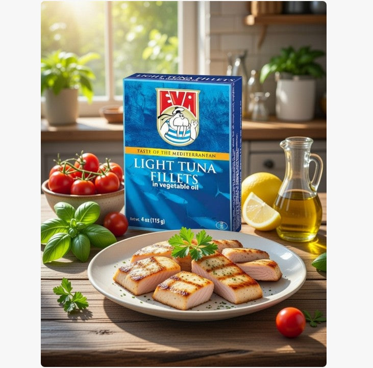 Eva Light Tuna Fillets in Vegetable Oil 115 g