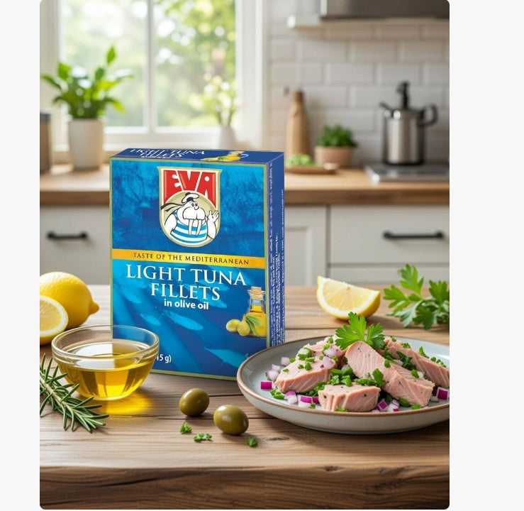 Eva Light Tuna Fillets in Olive Oil 115 g