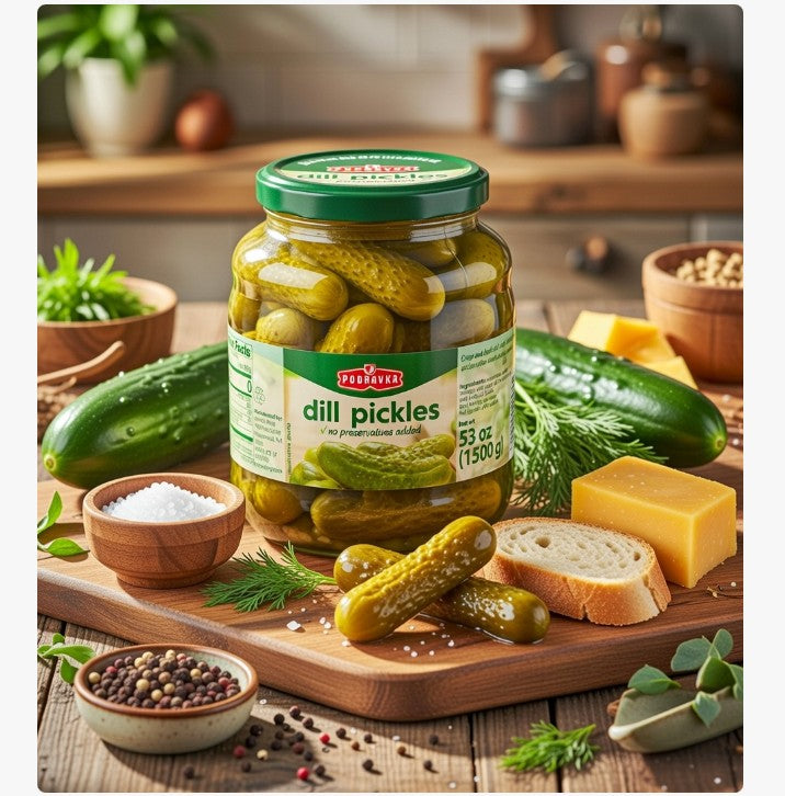 Podravka Dill Pickles (Krastavci) Jar 1500 g