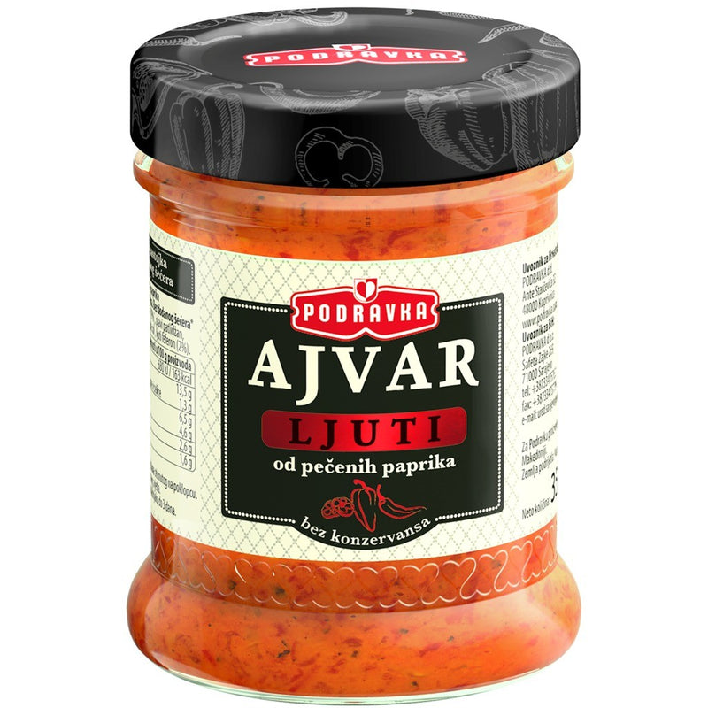 Podravka Hot Ajvar, Croatian Roasted Red Pepper Spread 350g (12.3oz) | HE gallery 842826001034 #2