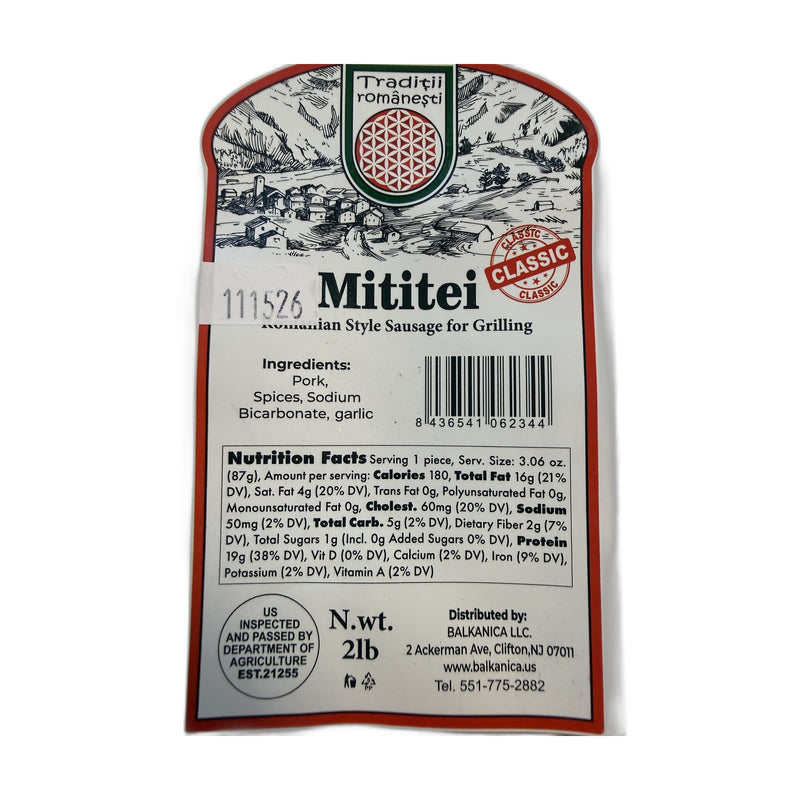 Traditii Romanesti Mititei Romanian Sausage 907g (2lb)