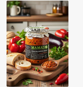 Mama's Mild Ajvar Roasted Red Pepper Spread, Macedonian 550g (19.4oz)