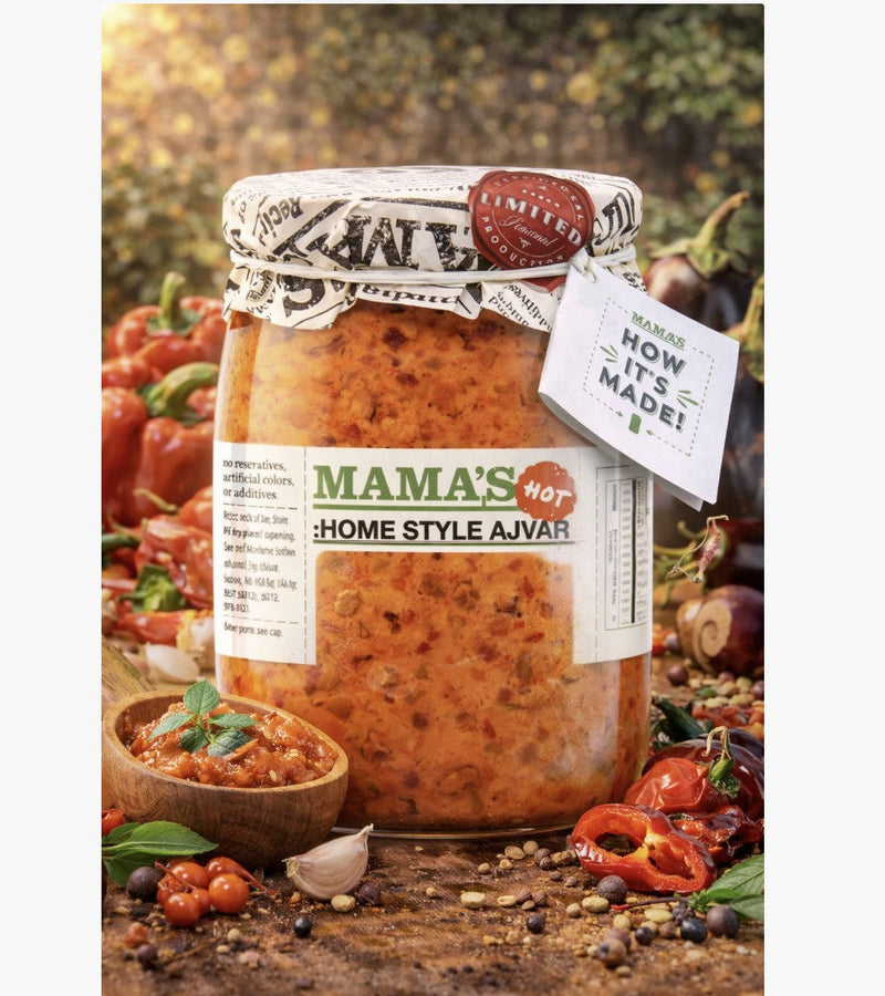 Mama'S Home Made Ajvar Hot Roasted Red Pepper Spread 550 g