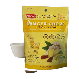 Pocas Ginger Chew Lemon Flavor Candy 85g (3oz)