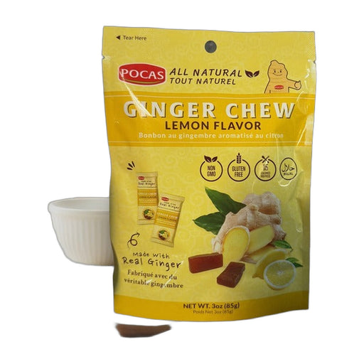 Pocas Ginger Chew Lemon Flavor 85 g | Hamilton Euromarket
