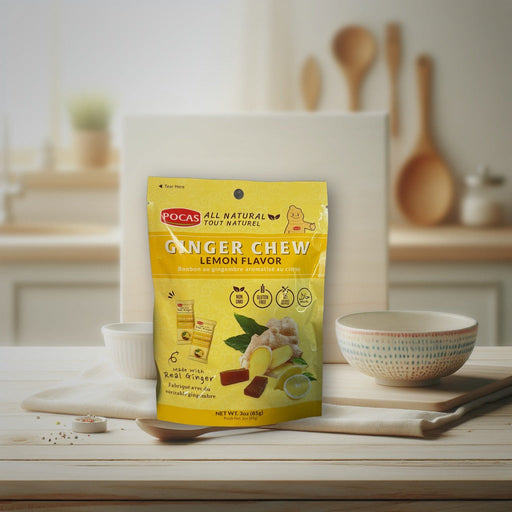 Pocas Ginger Chew Lemon Flavor 85 g — authentic snacks-sweets from United States | Hamilton Euromarket