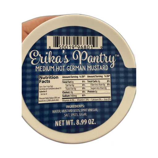 Erika's Pantry Medium Hot German Mustard 8.99 oz | Hamilton Euromarket