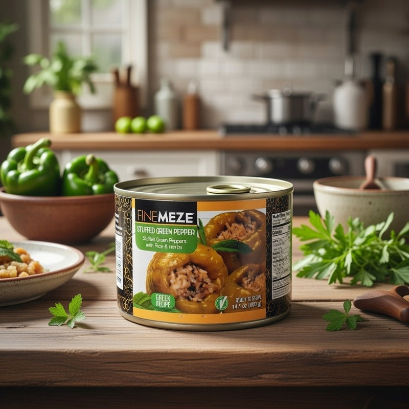 Fine Meze Stuffed Green Pepper Dolma with Rice & Herbs 400 g