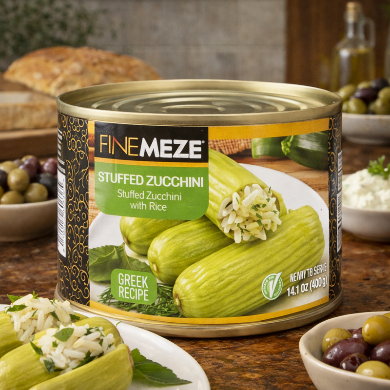 Fine Meze Stuffed Zucchini with Rice Greek Recipe 400 g