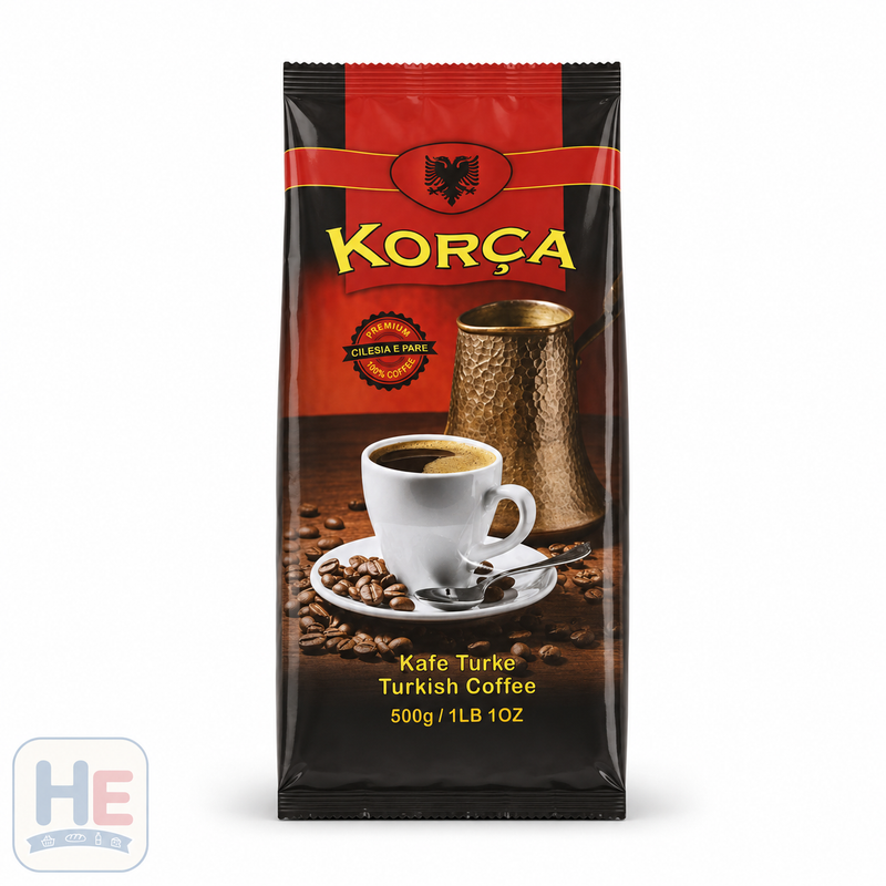 Korca Albanian Turkish Coffee, Macedonian Blend 500g (17.6oz)