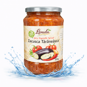 Livada Hot Zacuscă Țărănească Vegetable Spread, Romanian Peasant-Style 500g (1.1lb)