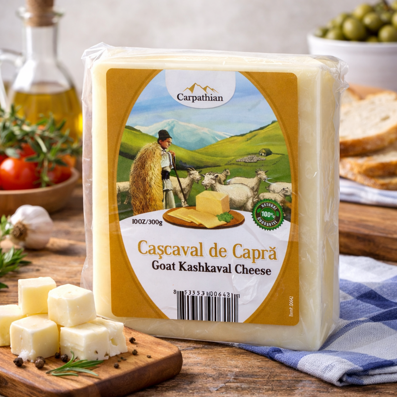 Carpathian Cascaval de Capra Goat Kashkaval Cheese 300 g