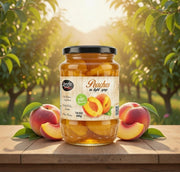 Livada Peaches in light syrup 680 g — authentic pantry from Bulgaria | Hamilton Euromarket