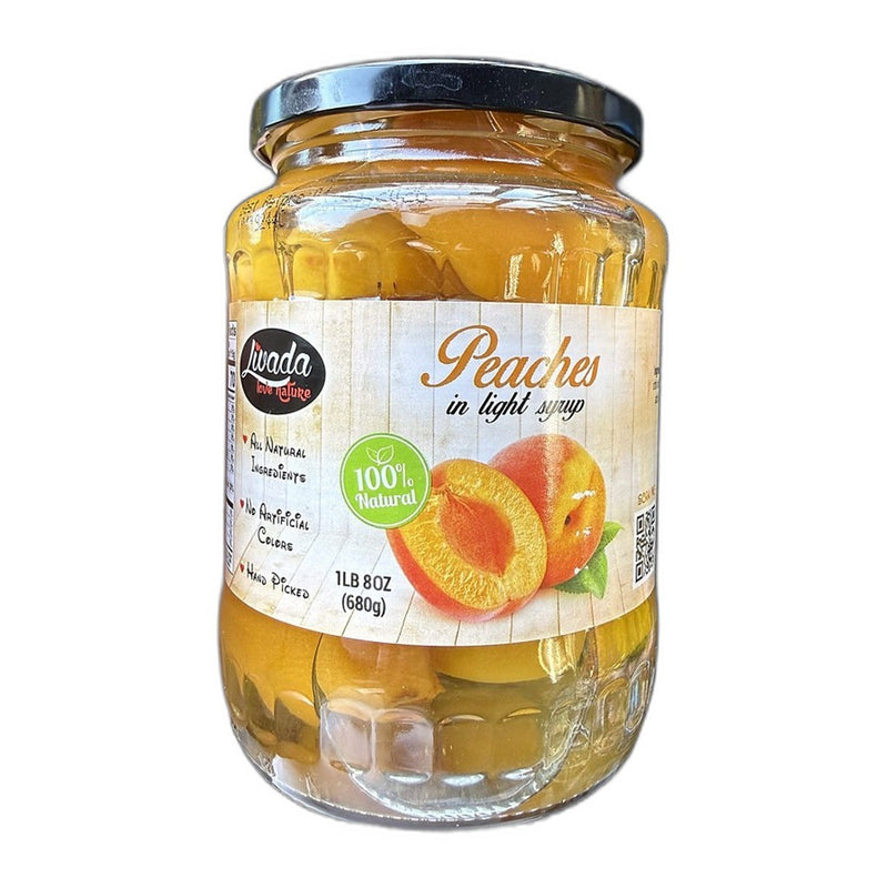 Livada Peaches in Light Syrup, Serbian Fruit Preserve 680g (1.5lb) | HE gallery 853553006636 #2