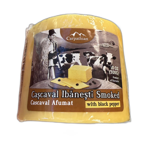 Carpathian Cascaval Ibanesti Smoked with Black Pepper 10oz | Hamilton Euromarket