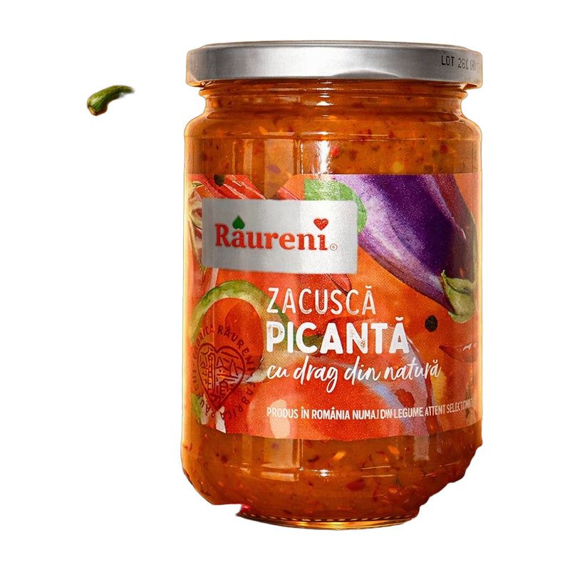 Raureni Zacusca Picanta Spicy Eggplant & Pepper Spread 480 g (17 oz) | Hamilton Euromarket