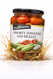 House Of Garden Assorted Pickled Tomatoes & Cucumbers, Bulgarian Whole Vegetables 1.63kg (3.6lb)