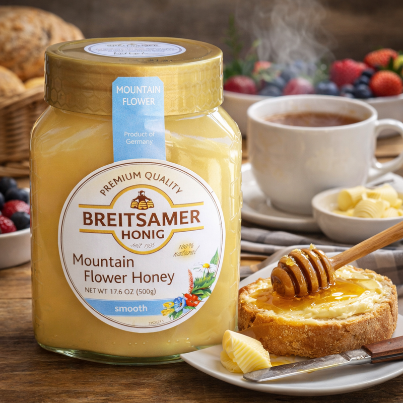 Breitsamer Creamy Mountain Flower Honey 500 g