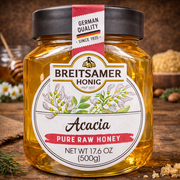 Breitsamer Honig Acacia Pure Raw Honey 500 g — authentic pantry from Germany | Hamilton Euromarket