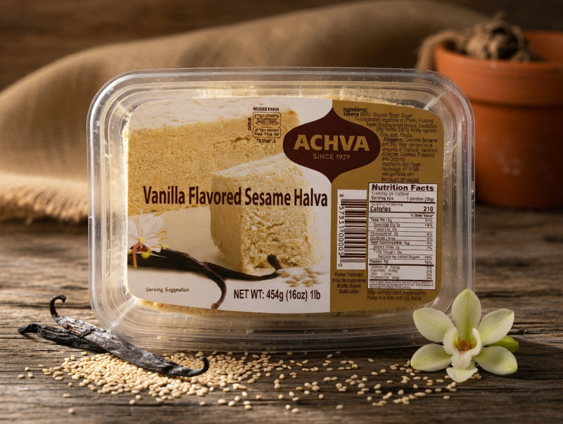 Achva Vanilla Flavored Sesame Halva 454 g