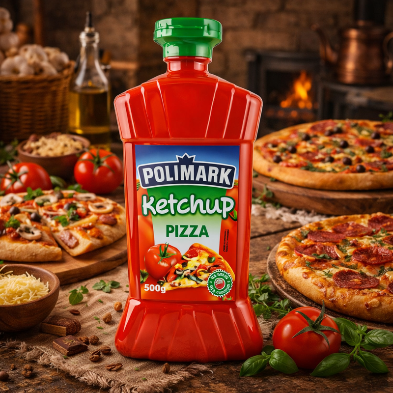 Polimark Pizza & Pasta Ketchup 500 g (17.64 oz)